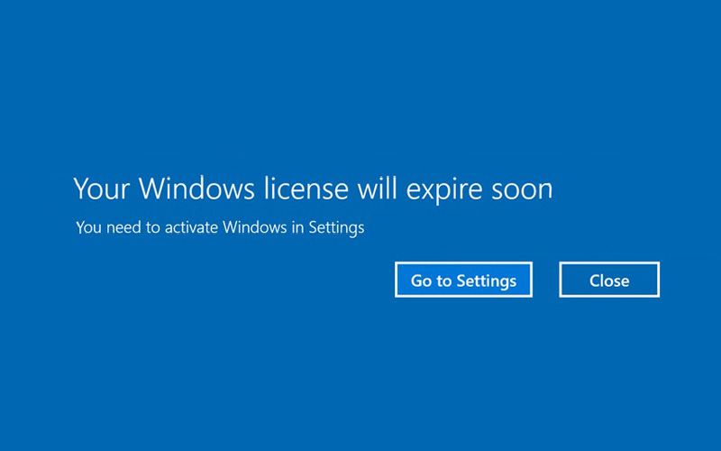 your windows license will expire soon