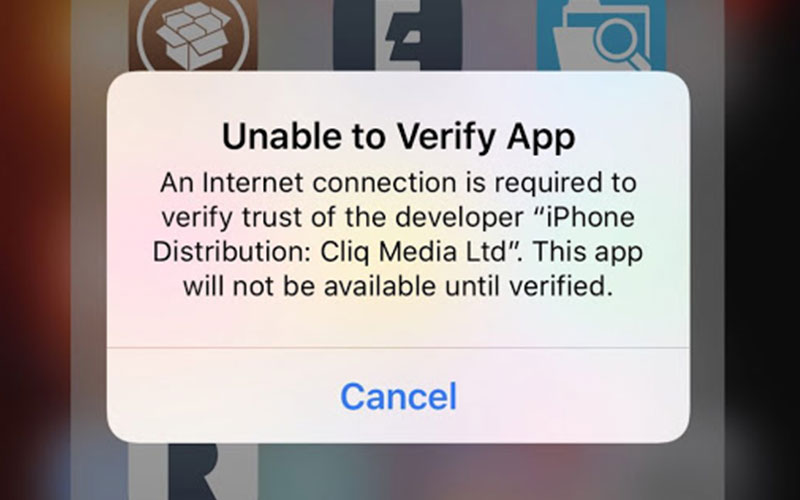 رفع خطای Unable to verify app در آیفون | حل مشکلات کامپیوتر و موبایل