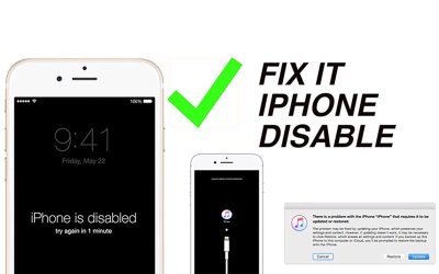 خارج کردن آیفون از حالت Disabled  و رفع ارور Iphone is disable | تعمیر کامپیوتر 