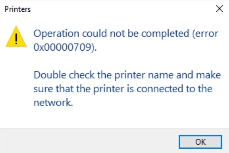 حل ارور 0X00000709 پرینتر پیش فرض در ویندوز
