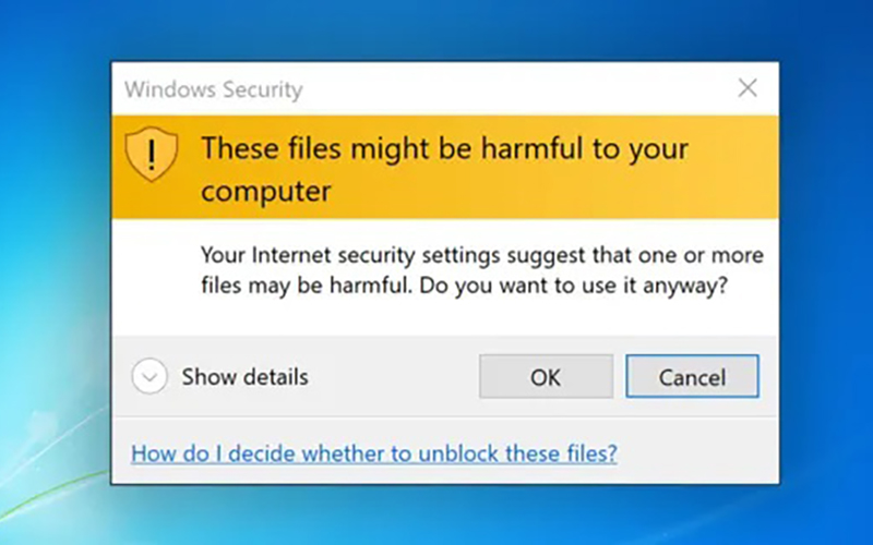 دلیل مواجه با خطای These files might be harmful to your computer | رایانه کمک