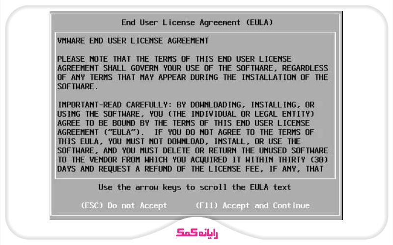 راهنمای نصب ESXi از روی فلش | پشتیبانی رایانه کمک