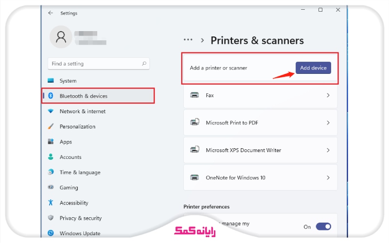 مراحل نصب پرینتر با استفاده از کابل در ویندوز ۱۱ | Add a printer or scanner | رایانه کمک