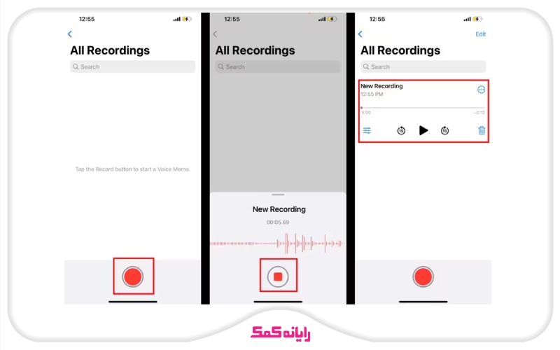 آموزش ضبط صدا در آیفون Voice Memos | رایانه کمک