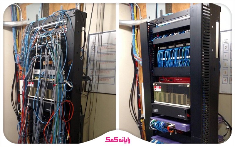 آرایش استاندارد رک شبکه | خدمات پسیو شبکه رایانه کمک